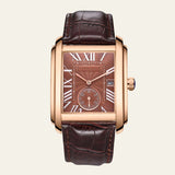 Herren Armbanduhr Rechteckig Elegant in Braun