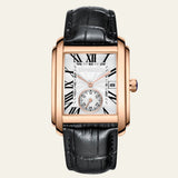 Herren Armbanduhr Rechteckig Elegant in Gold
