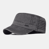 Herren Army Cap Verstellbar im Vintage Look in Schwarz