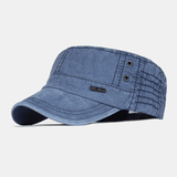 Herren Army Cap Verstellbar im Vintage Look in Blau