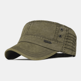 Herren Army Cap Verstellbar im Vintage Look in Armeegrün