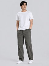 Herren Cargo Hose Loose Fit mit Gummibund in Grau