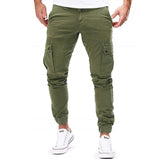 Herren Cargo Hose Slim Fit mit Taschen in Grün