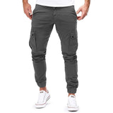 Herren Cargo Hose Slim Fit mit Taschen in Dunkelgrau