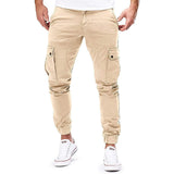 Herren Cargo Hose Slim Fit mit Taschen in Beige