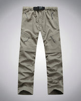 Herren Cargohose mit Reißverschlusstaschen und verstellbarem Bund in Khaki