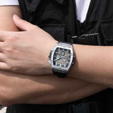 Herren Chronograph Uhr in Silber