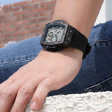 Herren Chronograph Uhr in Schwarz