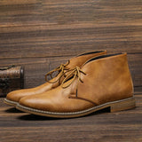 Christian | Herren Chukka Mens Boots Schnürung Knöchelhohe Lederstiefel in Braun