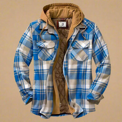 Xadrian - Herren Flanell-Winterjacke