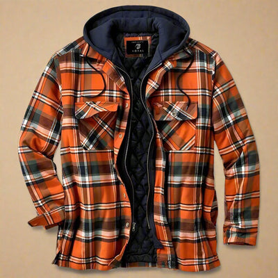 Xadrian - Herren Flanell-Winterjacke