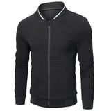 Herren Gesteppte Jacke mit Reißverschluss, Stehkragen und Ärmeltasche in Schwarz