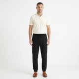 Herren Hose mit elastischem Bund und Kordelzug in Schwarz