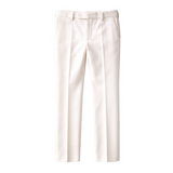 Herren Hose mit geradem Bein, Falten und Gürtelschlaufen in Beige