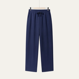 Herren-Hose mit geradem Bein und Kordelzug in Marineblau