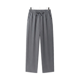 Herren-Hose mit geradem Bein und Kordelzug in Grau