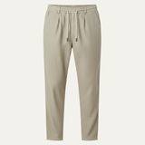 Herren Hose mit geradem Bein und Kordelzugbund in Khaki