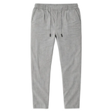 Herren Hose mit geradem Bein und Kordelzugbund in Grau