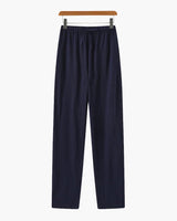 Herren Hose mit Kordelzug locker in Blau