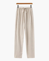 Herren Hose mit Kordelzug locker in Beige