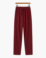 Herren Hose mit Kordelzug locker in Rot