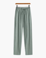 Herren Hose mit Kordelzug locker in Grün