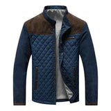 Herren Jacke mit Stehkragen und Druckknopfverschluss in Braun