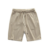 Herren Jersey-Shorts mit Kordelzug und elastischem Bund in Khaki