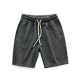 Herren Jersey-Shorts mit Kordelzug und elastischem Bund in Grau