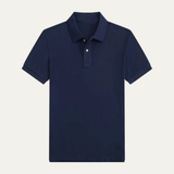 Herren Kurzarm Poloshirt mit Knopfleiste und Kragen in Marineblau