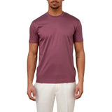Herren Kurzarm T Shirt mit Rundhalsausschnitt in Rosa