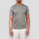 Herren Kurzarm T Shirt mit Rundhalsausschnitt in Grau