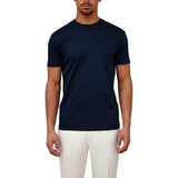 Herren Kurzarm T Shirt mit Rundhalsausschnitt in Marineblau