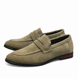 Herren Loafers mit Penny Riemen und Mokassin Naht in Braun