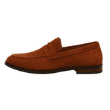 Herren Loafers mit Penny Riemen und Mokassin Naht in Schokobraun