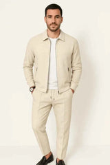 Herren Loungewear Set in Beige