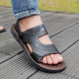 Herren Sandalen mit Breiten Riemen in Schwarz