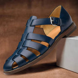 Herren Sandalen Sommer mit Geschlossener Zehenpartie in Blau