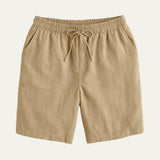 Herren Shorts mit elastischem Bund und Kordelzug in Sandfarben