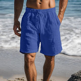 Herren Shorts mit elastischem Bund und Kordelzug in Royalblau