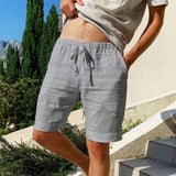 Herren Shorts mit Kordelzugbund und Seitentaschen in Grau