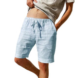 Herren Shorts mit Kordelzugbund und Seitentaschen in Hellblau