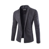 Herren Strickblazer Cardigan Elegant in Dunkelgrau