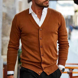 Herren Strickjacke in Hellbraun