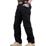 Felix | Herren Tactical Cargo Hose Outdoor Wandern Mehrtaschen Langbein in Schwarz