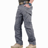 Felix | Herren Tactical Cargo Hose Outdoor Wandern Mehrtaschen Langbein in Grau