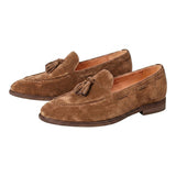Herren Tassel-Loafer mit Velours-Optik und Mokassin-Naht in Khaki