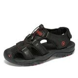 Herren Trekkingsandalen Mit Klettverschluss Für Outdoor in Schwarz