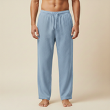 Herrenhose mit Kordelzug und geradem Bein in Blau