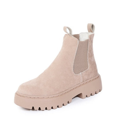 Kersti - Trendige Plateau-Stiefeletten mit Think-Sohle